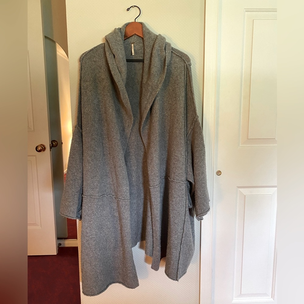 Free People oversized grey cardigan